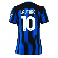 Dres Inter Milan Lautaro Martinez #10 Domáci pre Ženy 2023-24 Krátky Rukáv